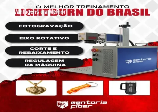 Comparativo visual entre Mentoria Fiber Lightburn e cursos gratuitos mostrando vantagens