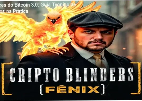Captura de tela do curso Mestres do Bitcoin 3.0 mostrando análise técnica e módulo de gerenciamento de risco