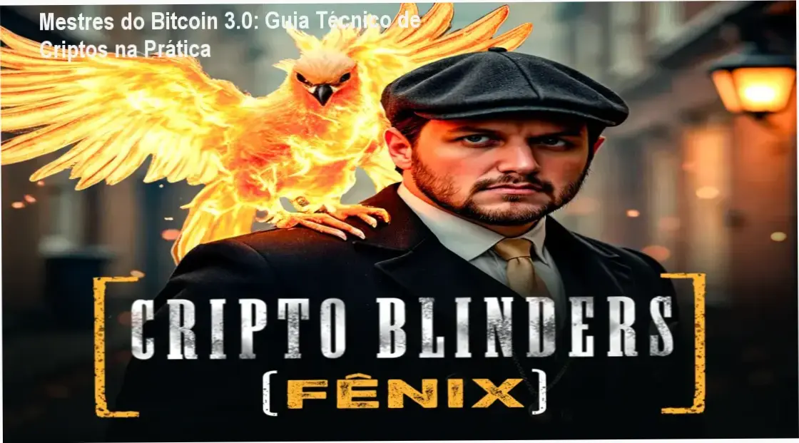 Captura de tela do curso Mestres do Bitcoin 3.0 mostrando análise técnica e módulo de gerenciamento de risco