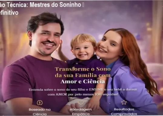 Imagem ilustrando o curso Mestres do Soninho com destaque para a rotina de sono do bebê