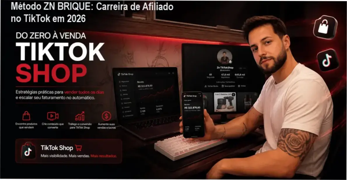 Método ZN BRIQUE carreira de afiliado no TikTok