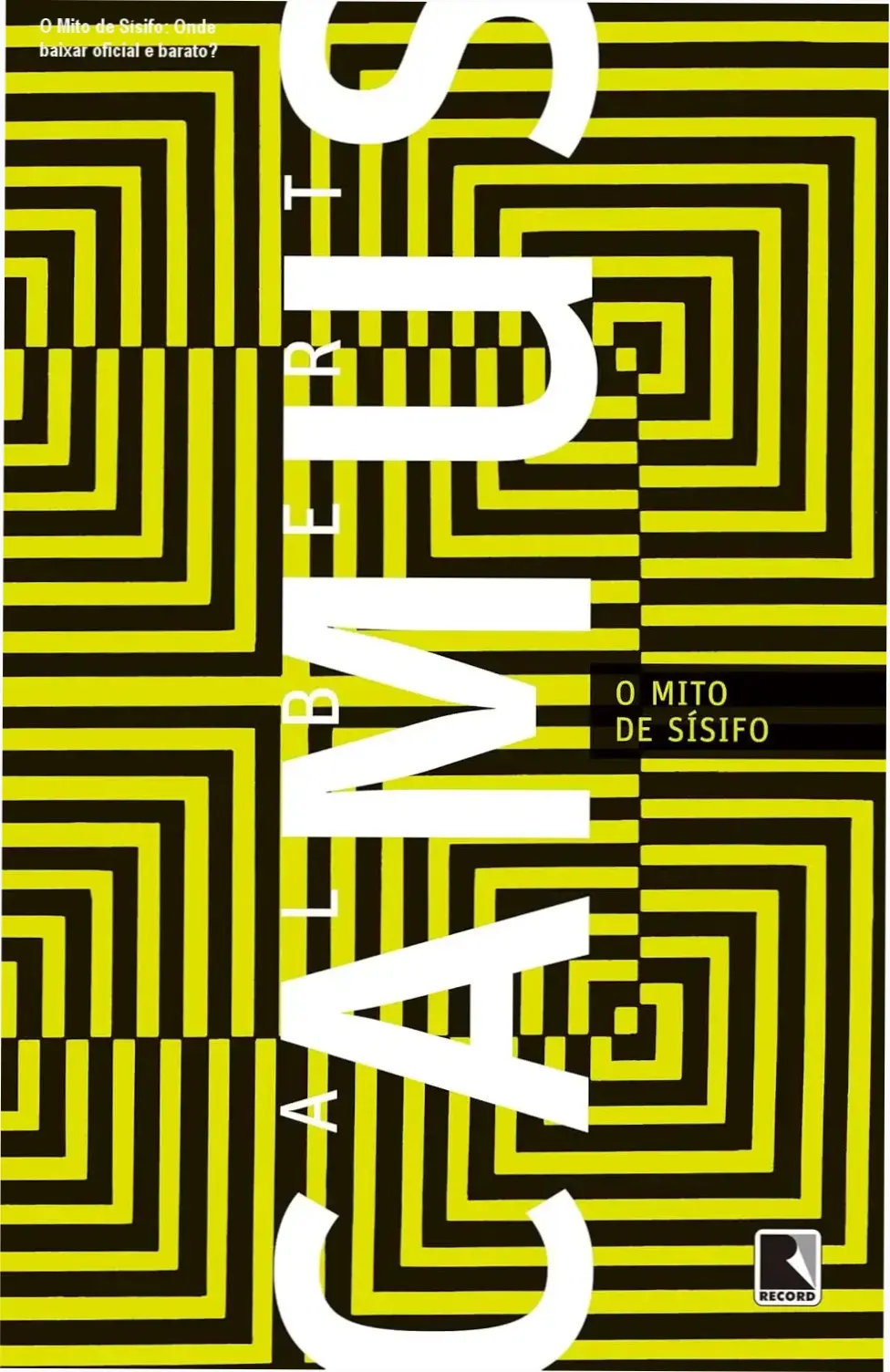 Capa do livro O Mito de Sísifo destacando oferta de download oficial