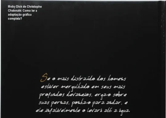 Moby Dick Christophe Chabouté cronograma de leitura e dedicação