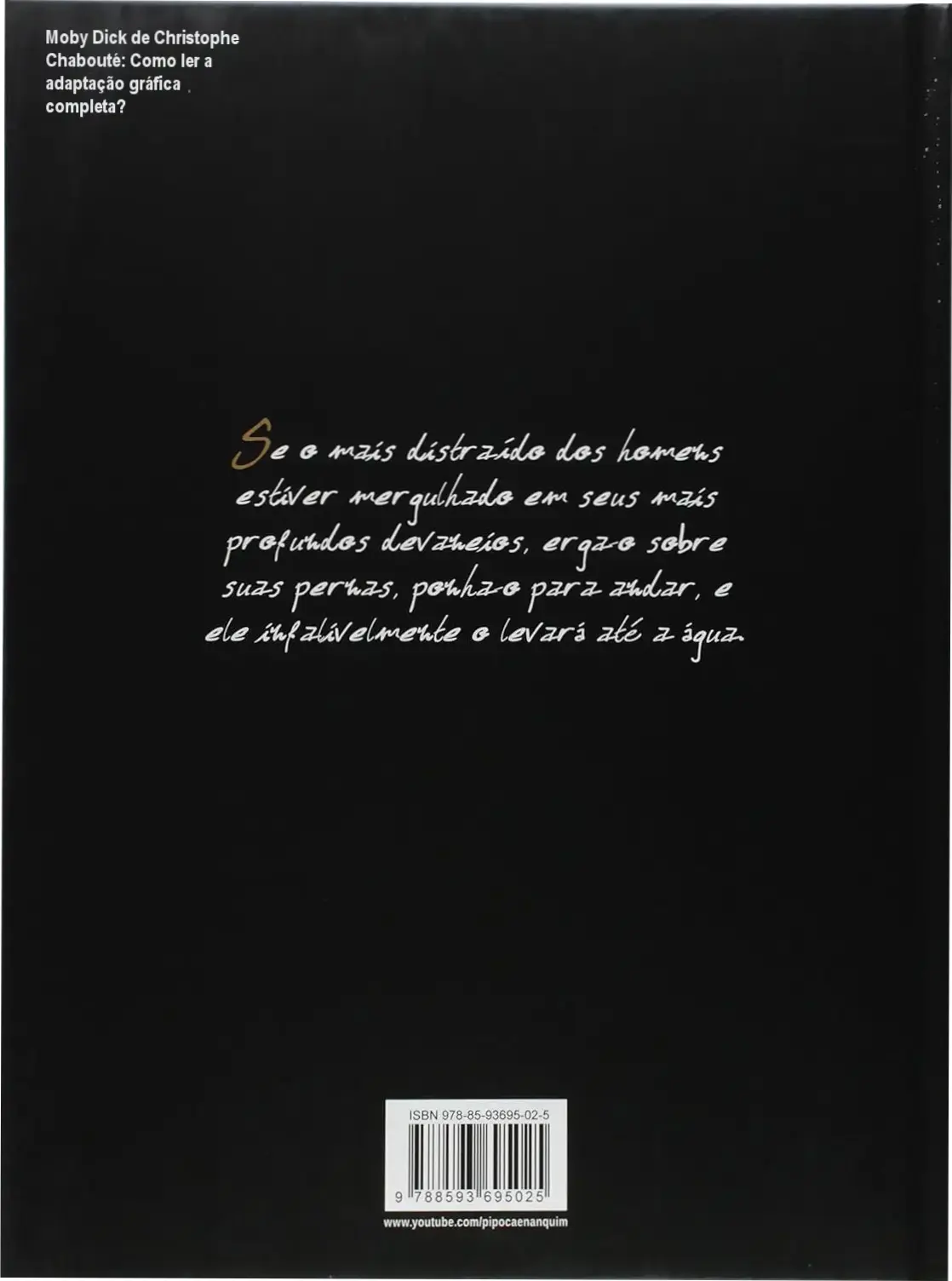 Moby Dick Christophe Chabouté cronograma de leitura e dedicação