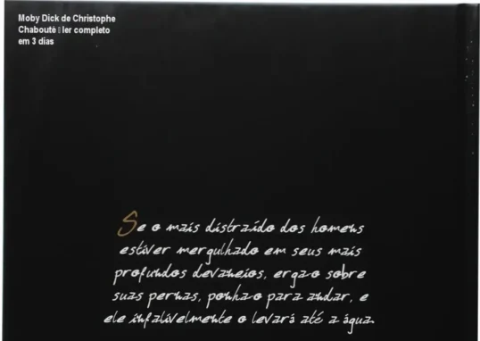 Moby Dick de Christophe Chabouté – cronograma de leitura e dedicação
