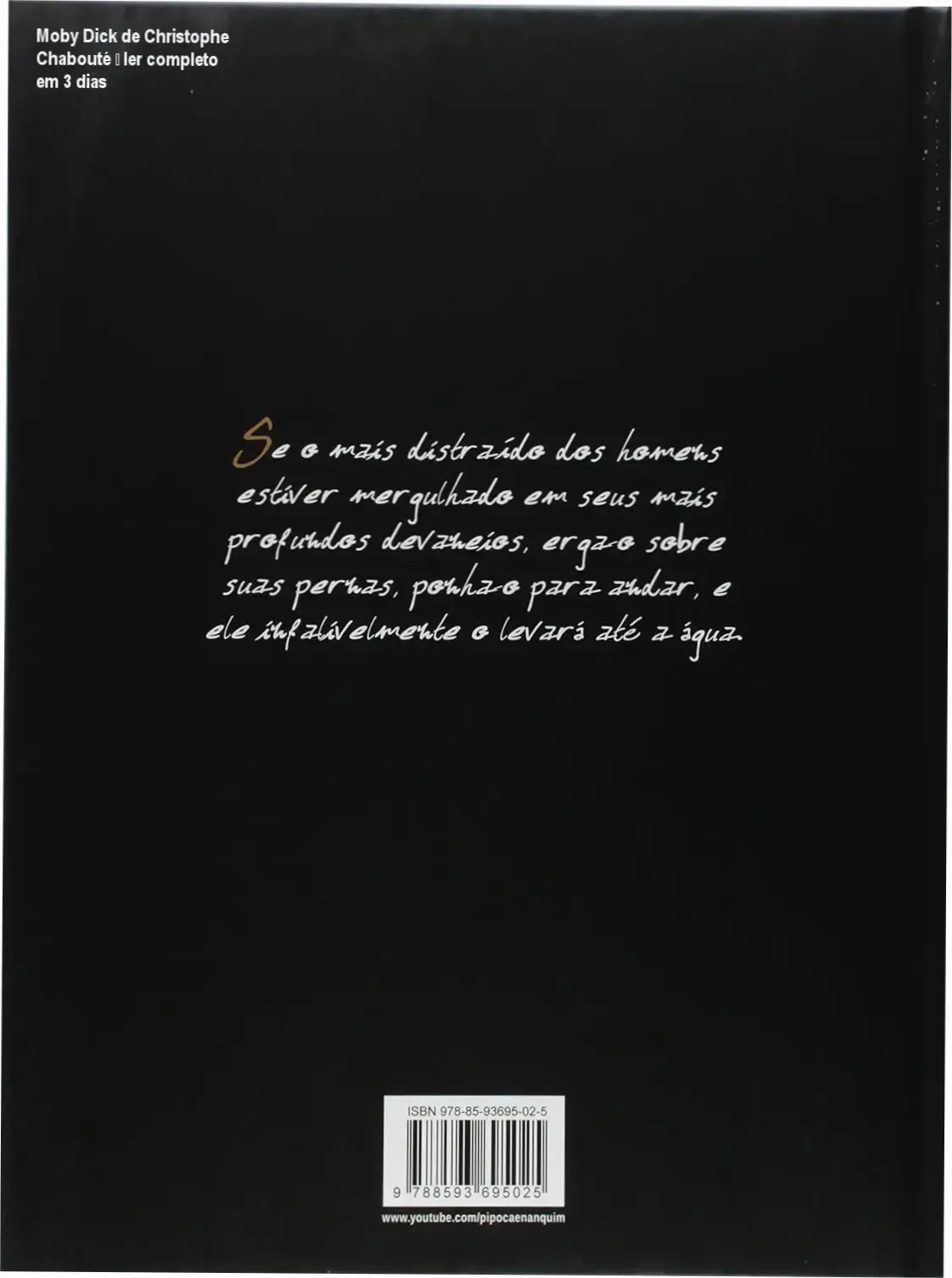 Moby Dick de Christophe Chabouté – cronograma de leitura e dedicação