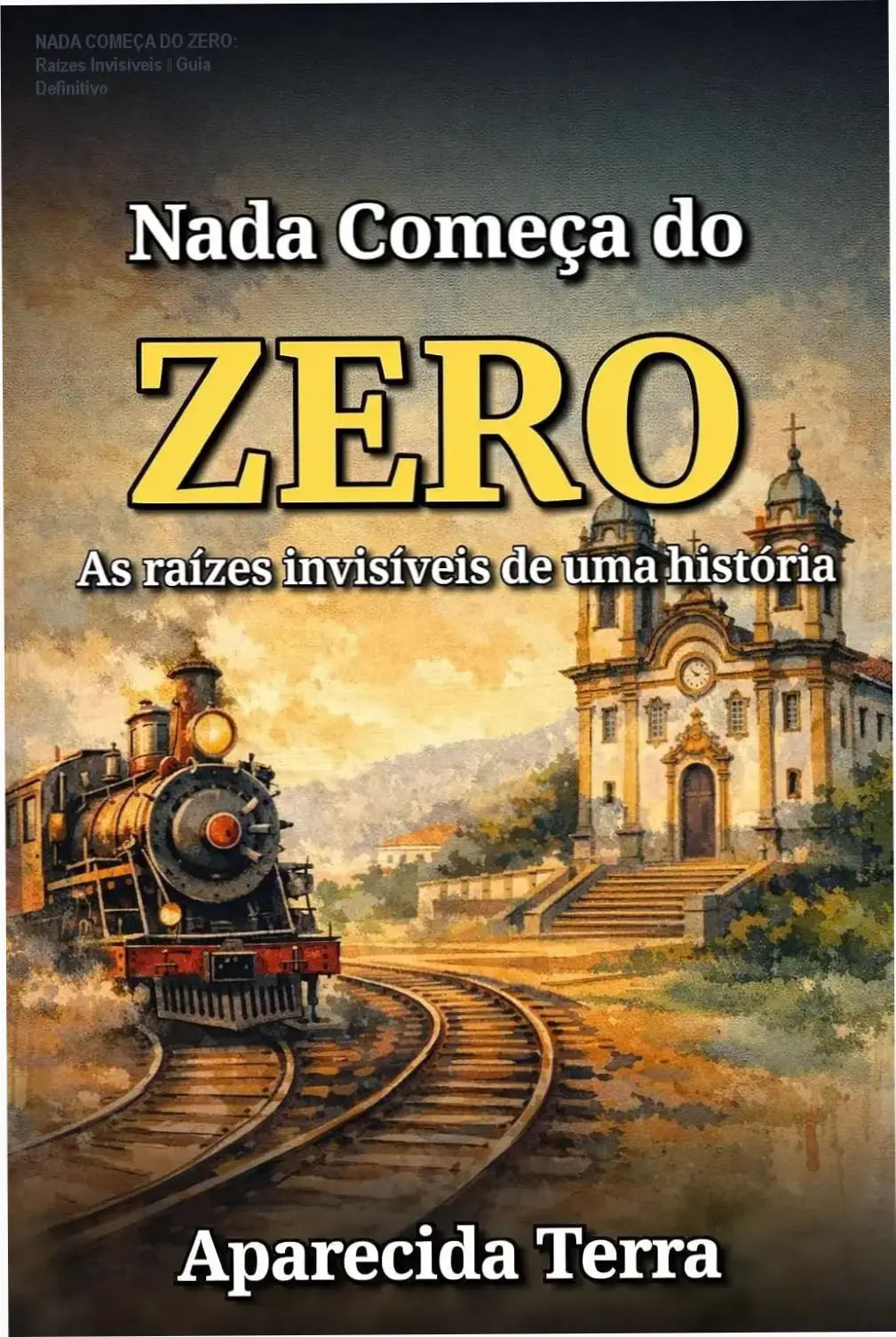 Capa do livro NADA COMEÇA DO ZERO mostrando raízes invisíveis da história