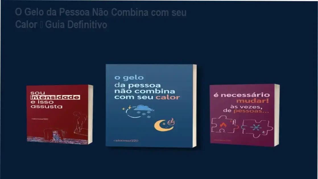 Capa do ebook 'O Gelo da Pessoa Não Combina com seu Calor' de Caio César