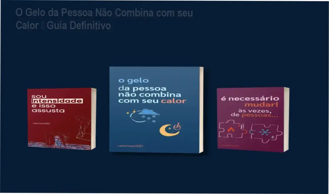 Capa do ebook 'O Gelo da Pessoa Não Combina com seu Calor' de Caio César