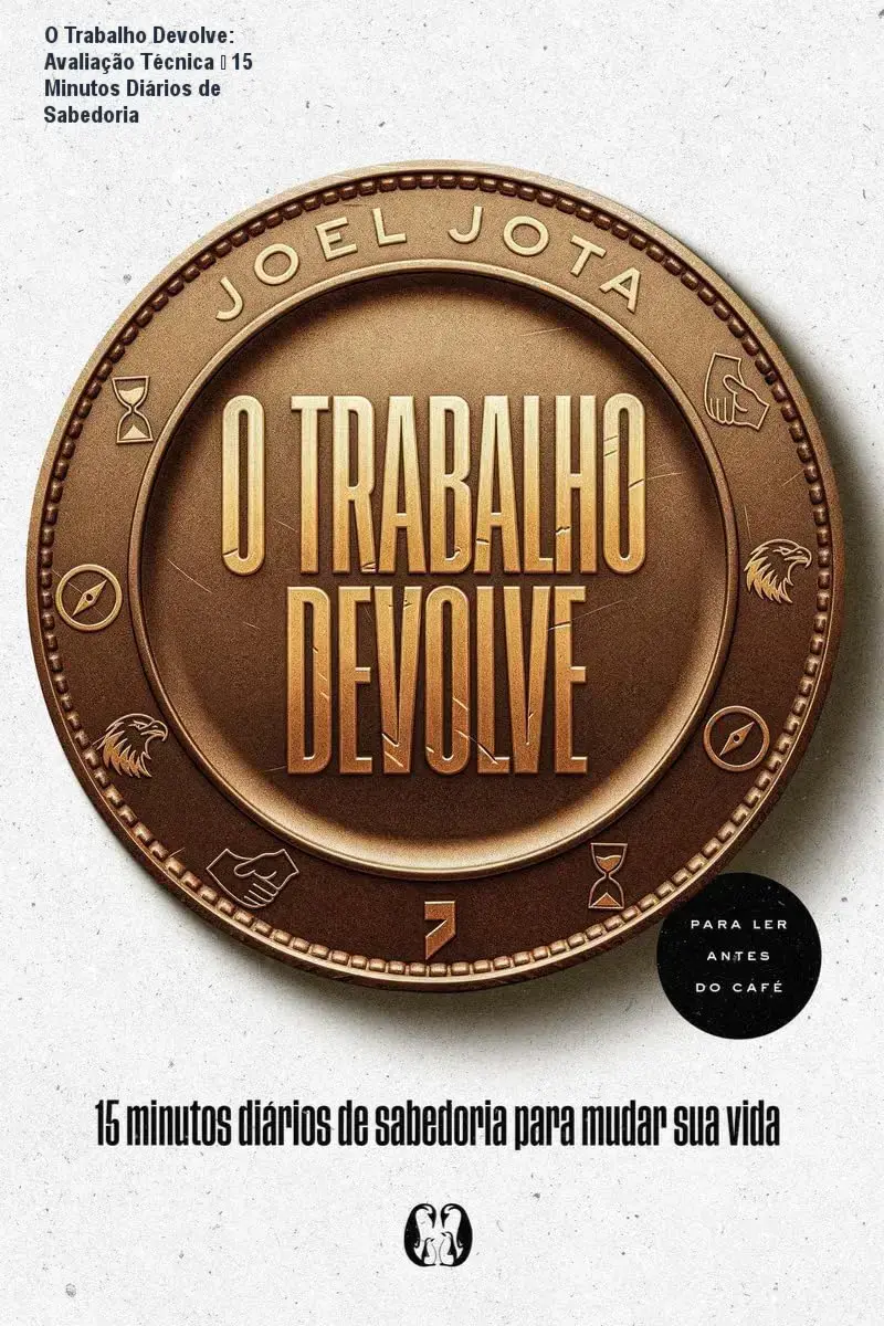 Capa do ebook O Trabalho Devolve, mostrando 15 minutos diários de sabedoria para mudar a vida