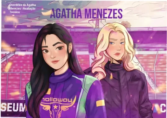 Capa do livro Overdrive de Agatha Menezes, romance sáfico ambientado na Fórmula 1