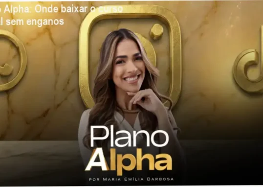 Tela mostrando o acesso ao download oficial do curso Plano Alpha de Maria Emília Barbosa