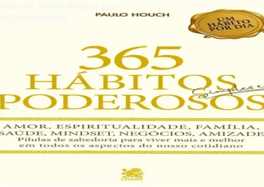 Capa do livro 365 Hábitos Simples e Poderosos, foco em saúde e desenvolvimento pessoal.