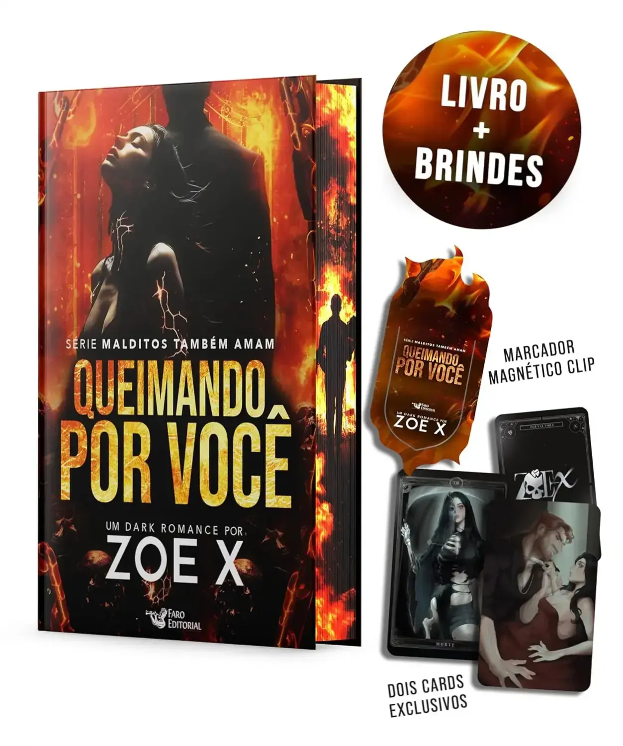 Capa premium do Produto com brinde exclusivo, destaque para design dark e acabamento verniz localizado