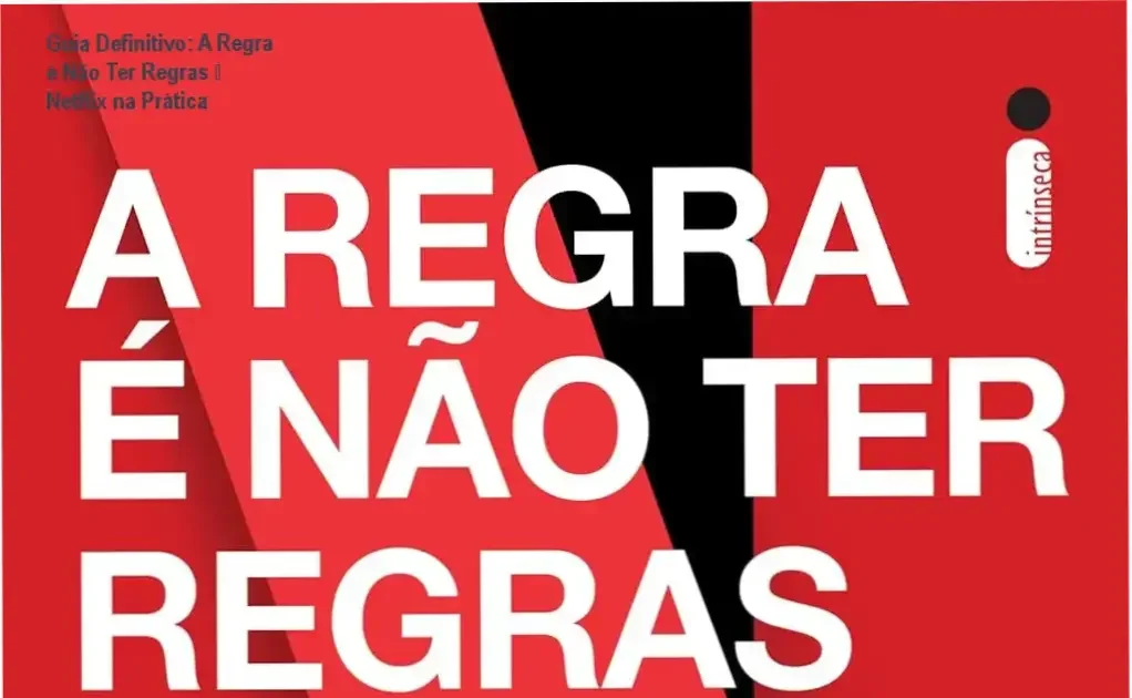 Capa do livro A Regra é Não Ter Regras mostrando a cultura de inovação da Netflix