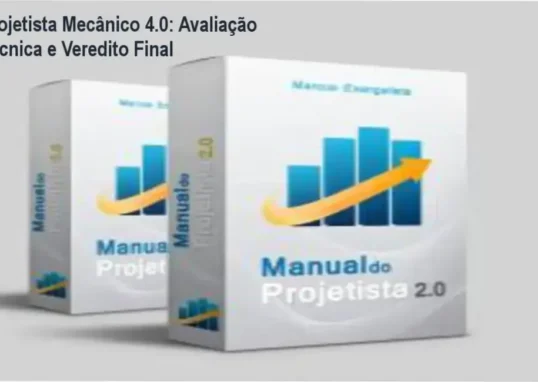 Capa do curso Projetista Mecânico 4.0 mostrando conceito de projetos mecânicos industriais