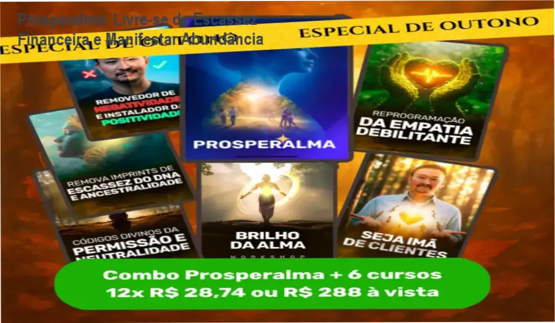 Imagem do curso Prosperalma mostrando a técnica Luz Estelar para desbloquear prosperidade financeira