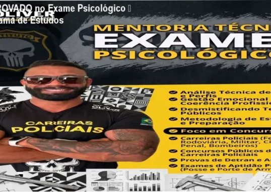 Seja APROVADO no Exame Psicológico – cronograma e dedicação do Prof. Mateus Oliver
