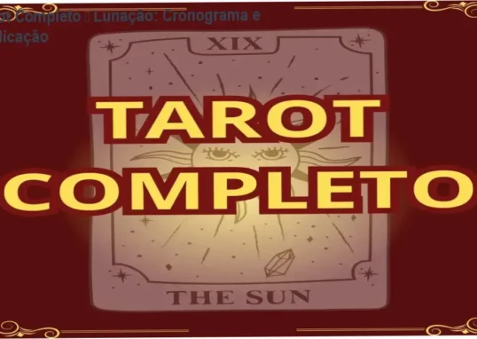 Tarot Completo – Lunação Esoterismo | cronograma de estudo e carga horária