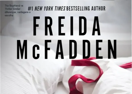 Capa do eBook The Boyfriend ao lado de outro thriller de suspense psicológico para comparação