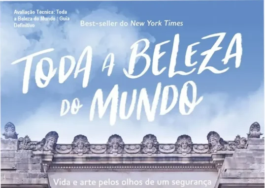 Capa do livro Toda a beleza do mundo mostrando imagens de obras de arte vistas por um segurança de museu