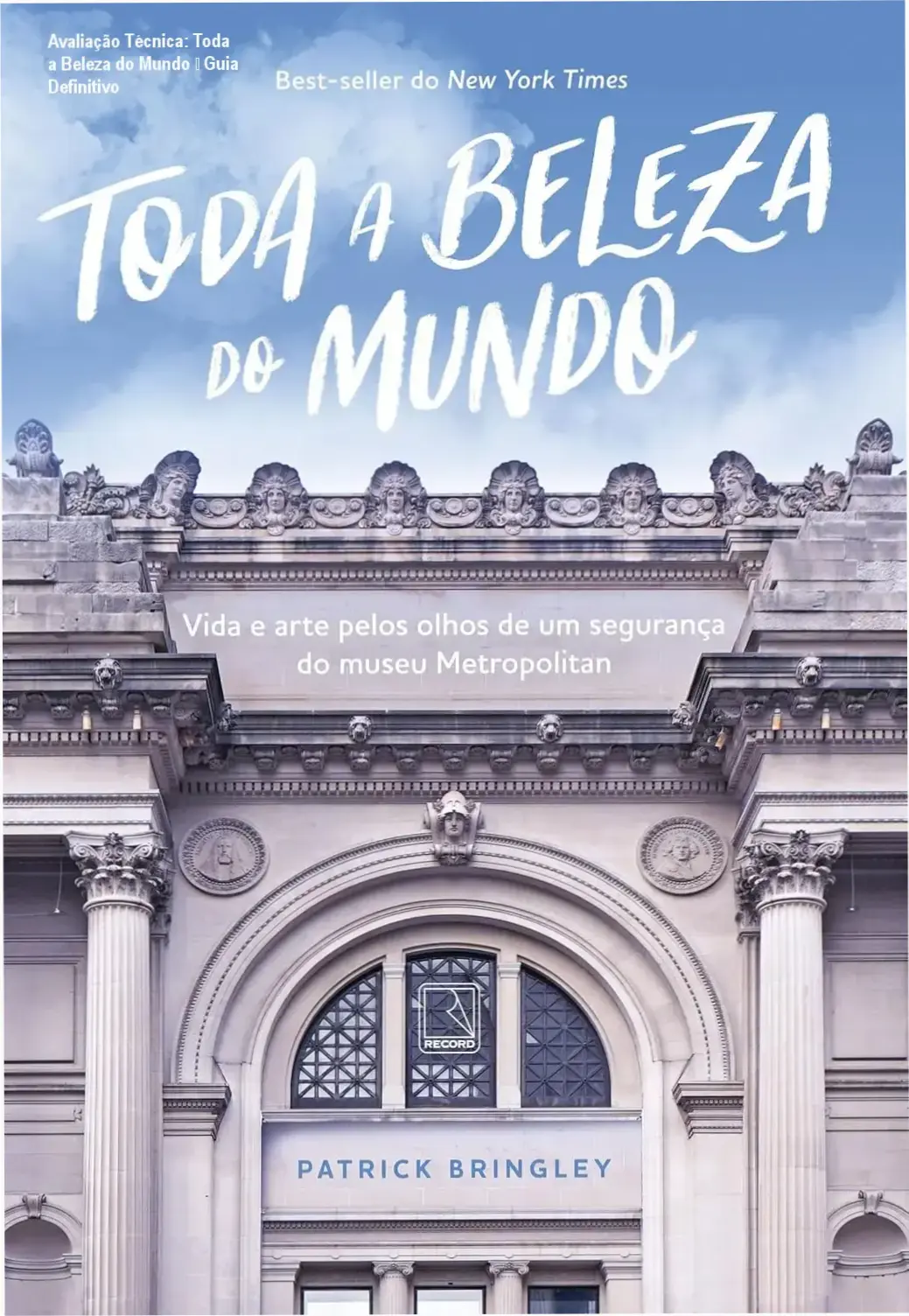 Capa do livro Toda a beleza do mundo mostrando imagens de obras de arte vistas por um segurança de museu