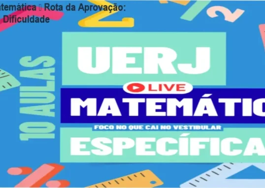 Imagem ilustrando a superação da dificuldade em Matemática Específica da UERJ com o curso Rota da Aprovação