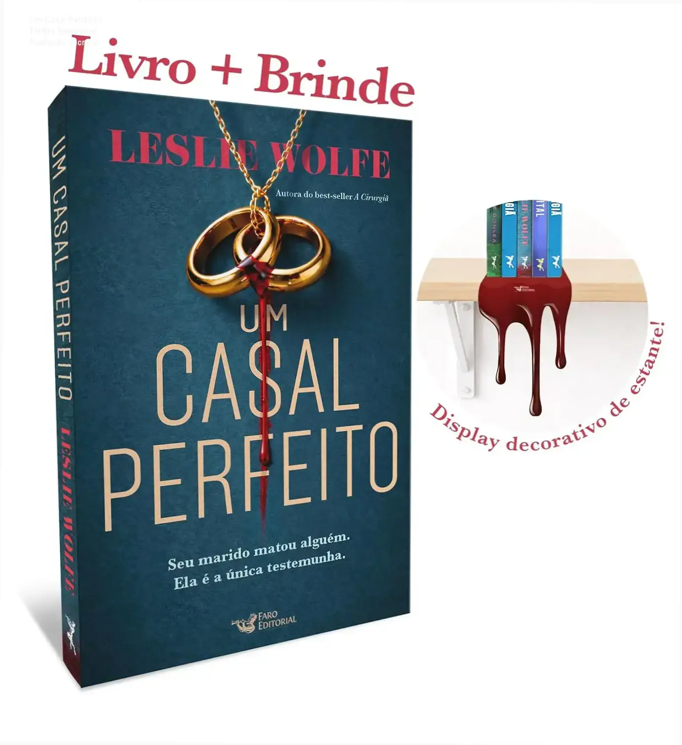 Capa do romance 'Um casal perfeito' da autora de A Cirurgiã, evidenciando suspense