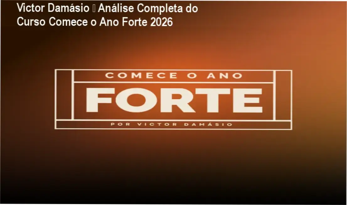 Victor Damásio bastidores do curso Comece o Ano Forte 2026