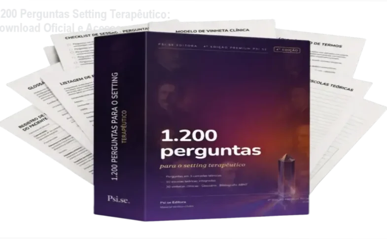 Capa do livro 1.200 Perguntas para o Setting Terapêutico 4ª Edição Premium em formato PDF digital