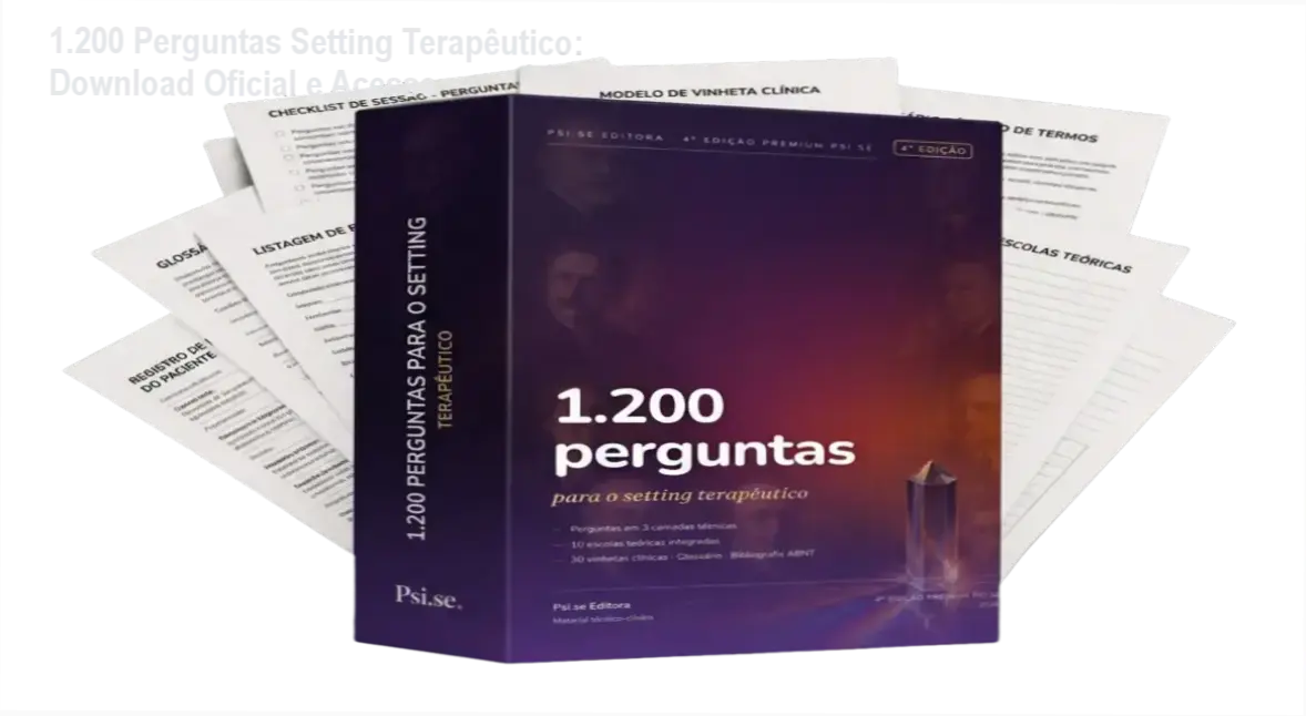 Capa do livro 1.200 Perguntas para o Setting Terapêutico 4ª Edição Premium em formato PDF digital
