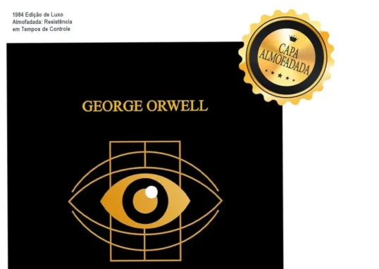 Capa de 1984 Edição de Luxo Almofadada com design premium e detalhes em hot-stamping