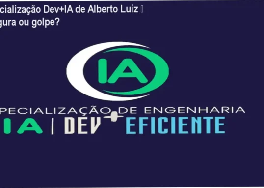 Alberto Luiz – reputação, segurança e risco de golpe na Especialização Dev+IA