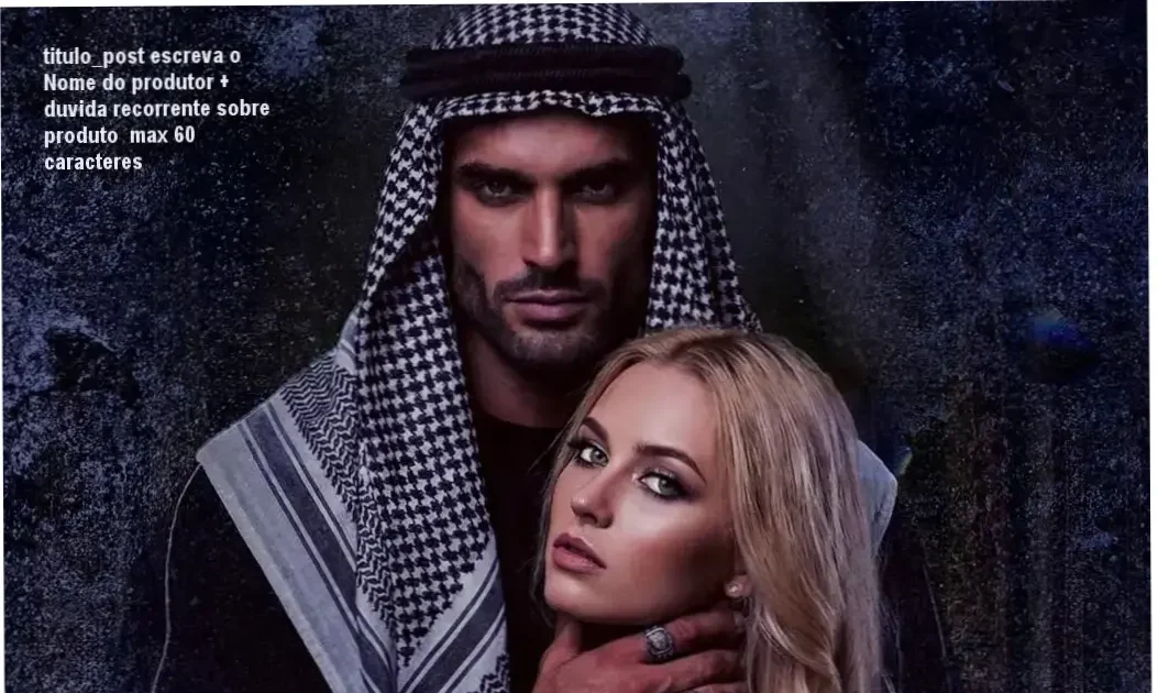 Capa do eBook A Prisioneira do Sheik dos Diamantes mostrando a protagonista Safya enfrentando o sheik bilionário Fahad Al-Jawhara