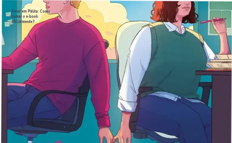 Capa do livro Amor em Pauta destacando guia de download oficial