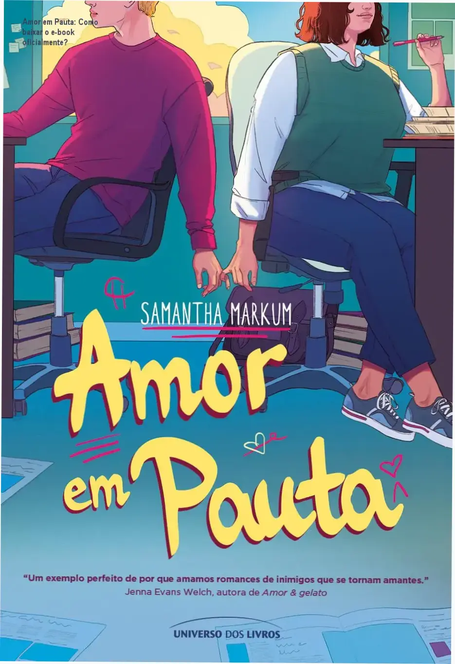 Capa do livro Amor em Pauta destacando guia de download oficial