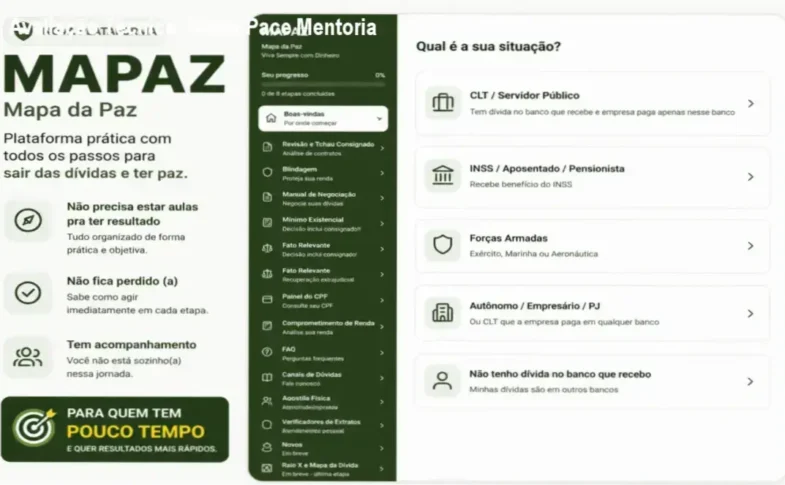 Guia explicativo sobre o produto digital Nadia Pace Mentoria