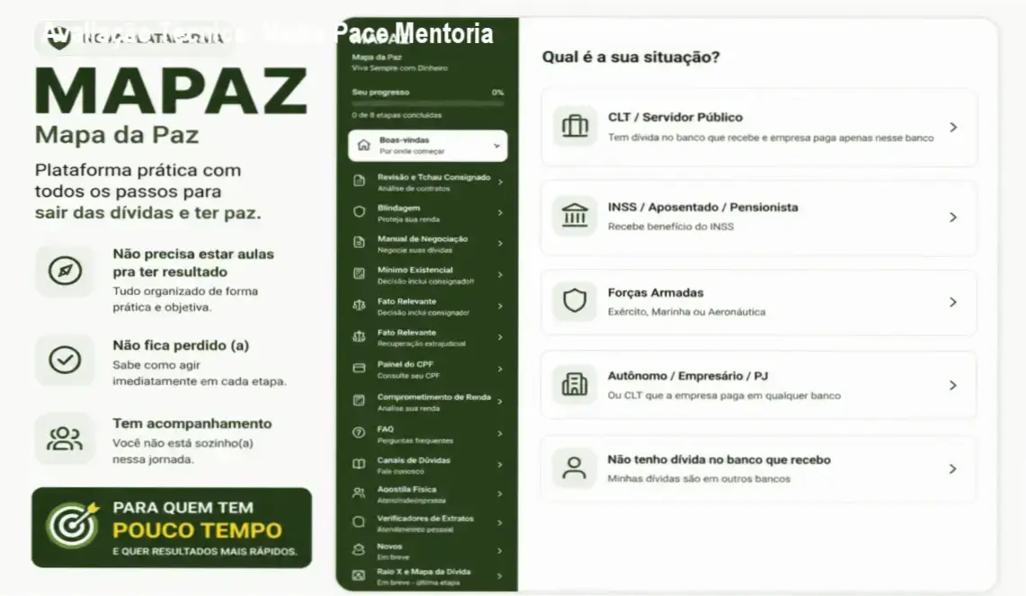 Guia explicativo sobre o produto digital Nadia Pace Mentoria