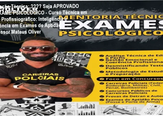 Guia explicativo sobre o produto digital 🕵🏻 Seja APROVADO no EXAME PSICOLÓGICO - Curso Técnica em Perfil Profissiográfico: Inteligência e Coerência em Exames de Aptidão - Professor Mateus Oliver