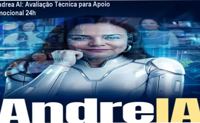 Captura de tela do aplicativo Andrea IA mostrando conversa de apoio emocional