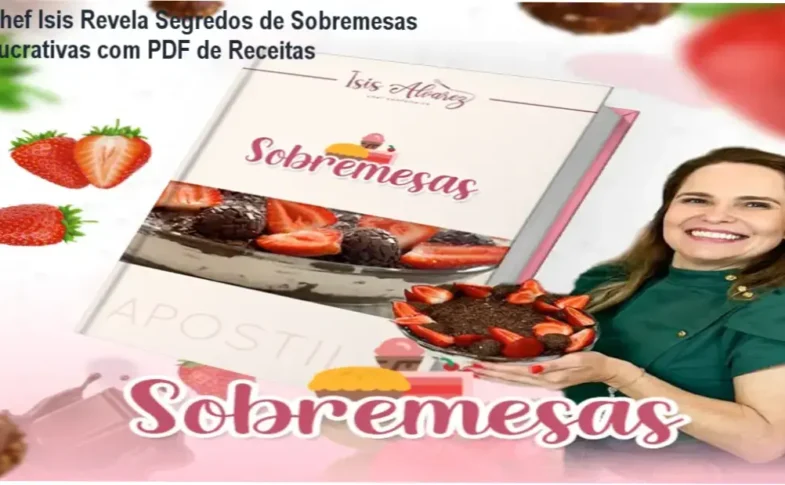 Página de download da apostila com 21 receitas de sobremesas comerciais prontas para vender