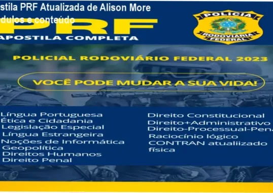 Apostila PRF de Alison More – módulos, aulas e conteúdo programático