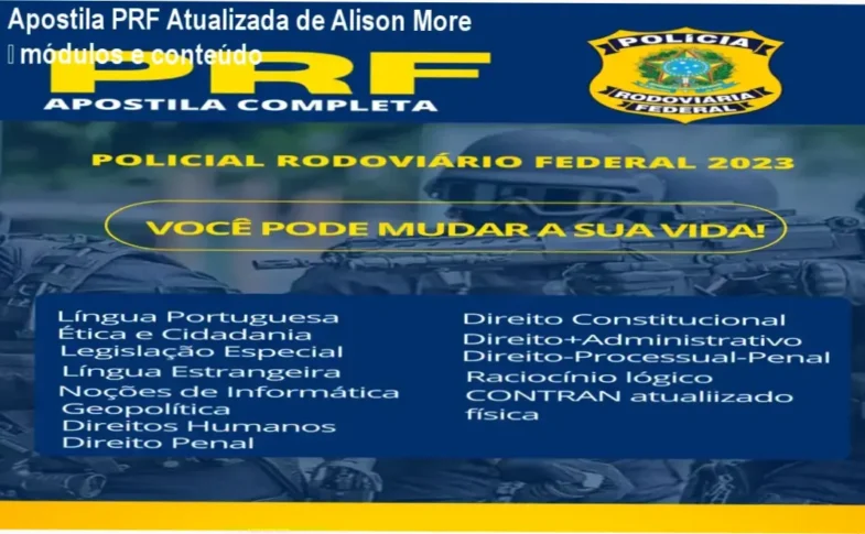 Apostila PRF de Alison More – módulos, aulas e conteúdo programático