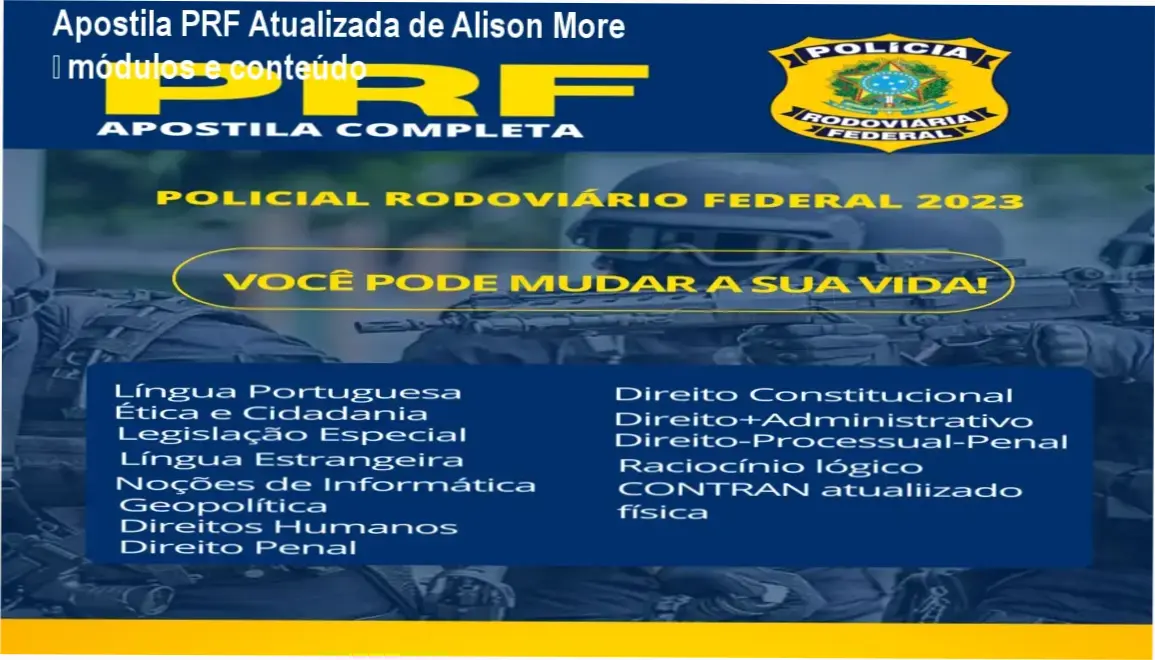 Apostila PRF de Alison More – módulos, aulas e conteúdo programático