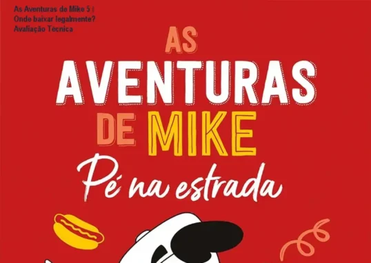 Capa do livro As Aventuras de Mike 5 mostrando o trailer com cachorro-quente gigante