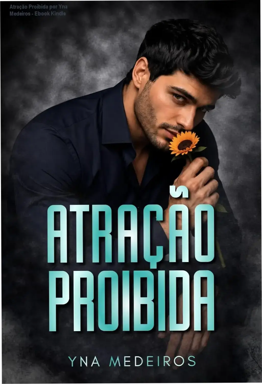 Capa de livro romântico com dois personagens olhando um para o outro