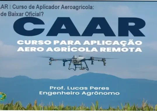 Tela mostrando a página oficial de download do curso CAAR de Aplicador Aeroagrícola Remoto