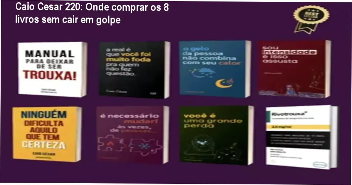 Capa estilizada da coleção digital de 8 livros do autor Caio Cesar 220 sobre relacionamentos