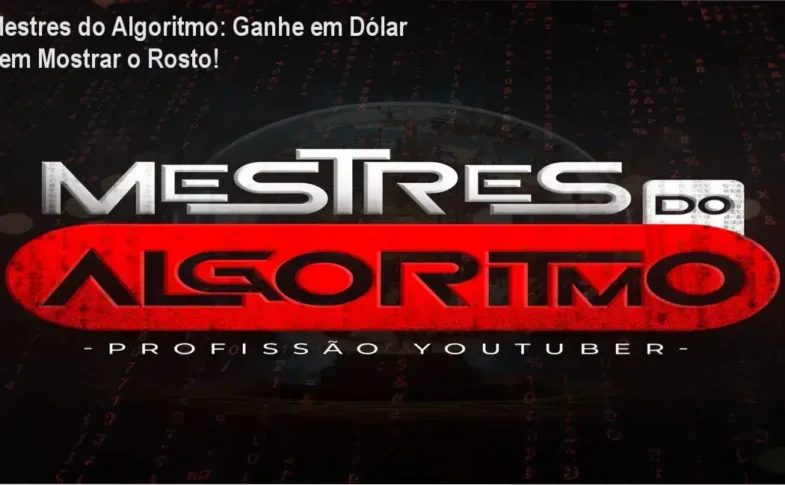 Imagem ilustrativa do curso Mestres do Algoritmo com destaque para o nome do autor e o conceito de canais sem rosto