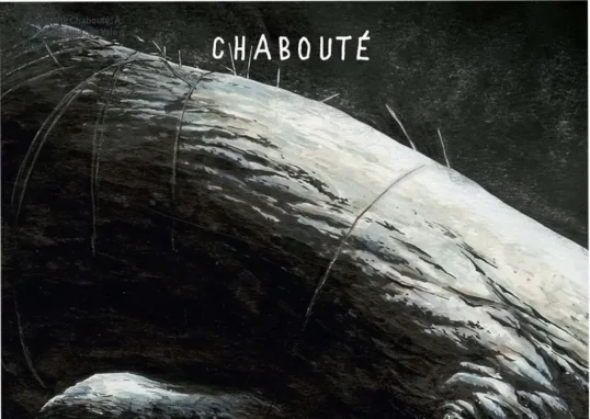 Ilustração da capa da edição única de Moby Dick por Christophe Chabouté, edição portuguesa exclusiva da Amazon
